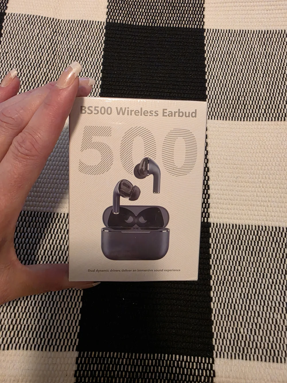 Wireless Earbuds — Sleek Black Bluetooth Headset with Charging Case